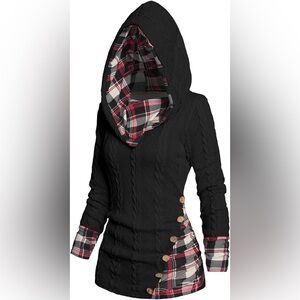 DRESSFO Women’s Hooded Sweater Long Sleeve